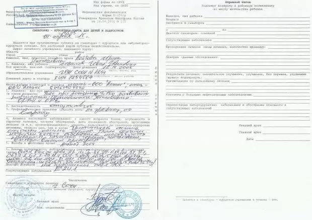 Купите санаторно-курортную карту по форме 076/у-04 в Москве.