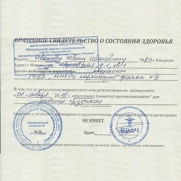 Купить справку НД на госслужбу. В Москве.