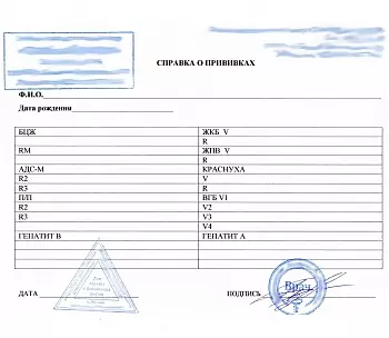 Купить выписку о прививке дифтерийно-столбнячной в Москве.